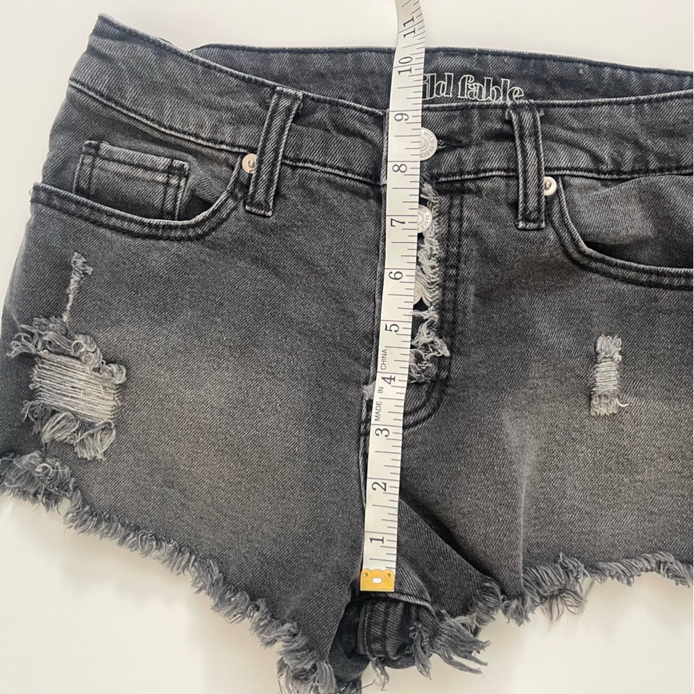 Distressed High Rise Shorty Shorts - Picture 6 of 7